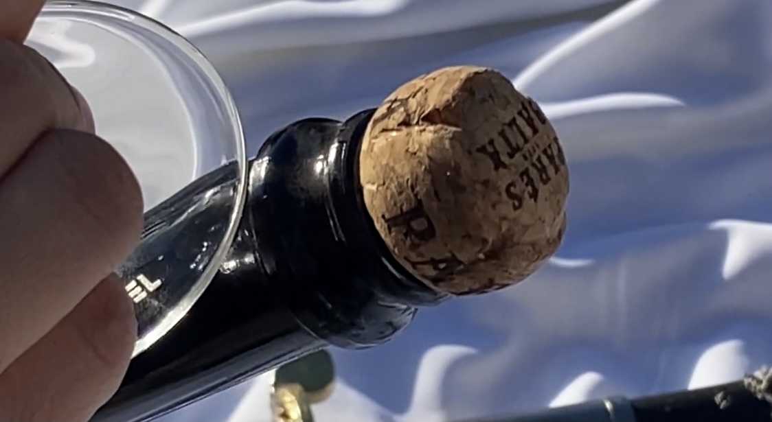 Sabrage at Parés Baltà winery